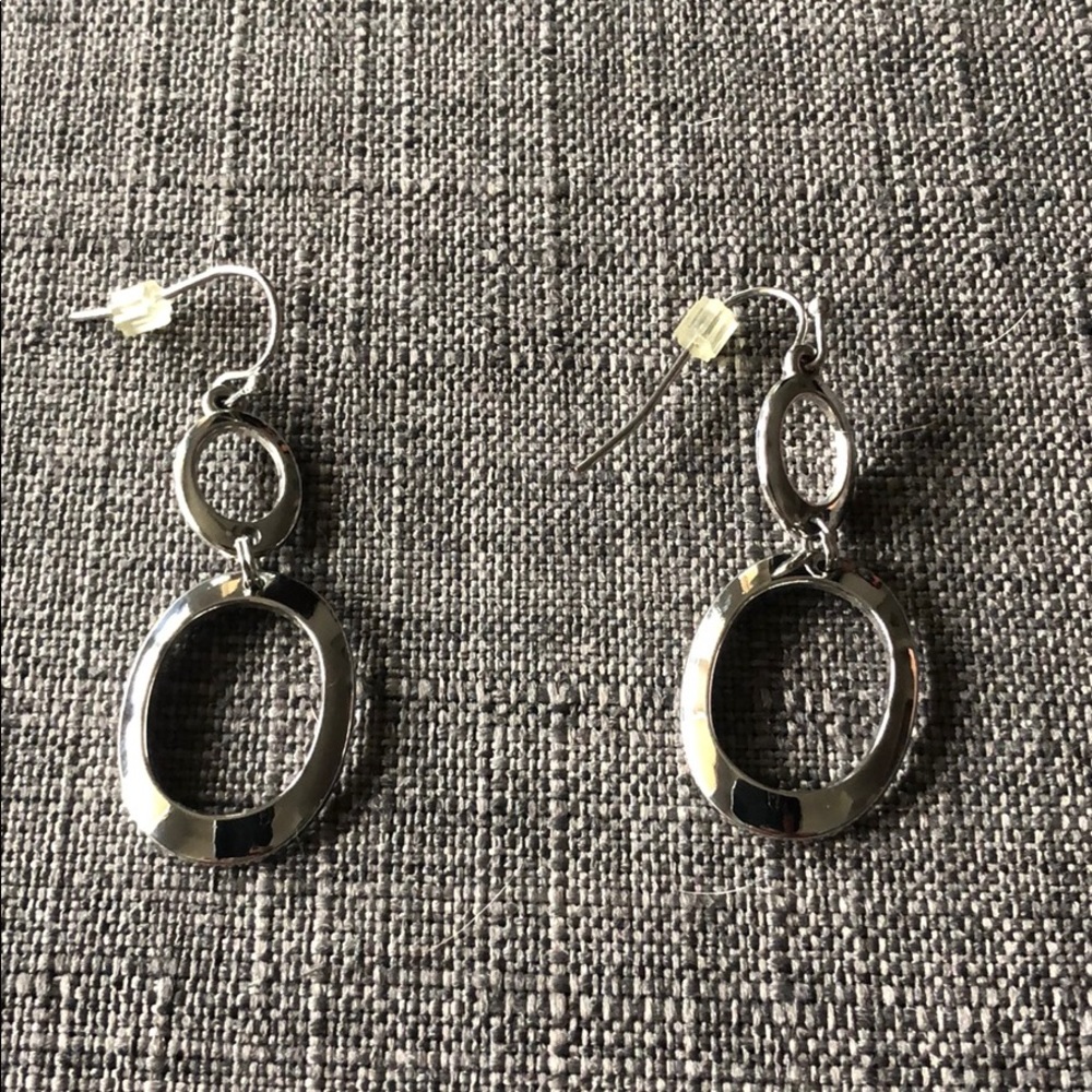 Lia Sophia Silver Oval Earrings